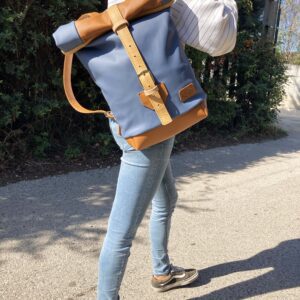 Kézzel készített bőr rolltop hátizsák - limitált